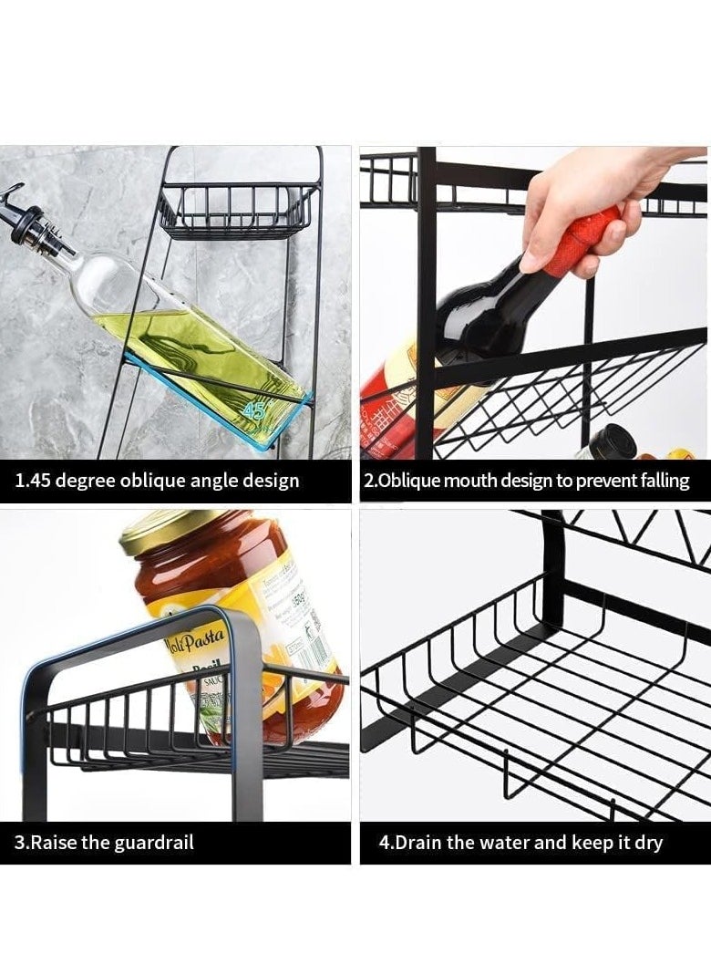 MIXDE - 3 Tier Detachable Spice Rack for Countertop, Adjustable Seasoning Organizer, Freestanding Spice Holder for Kitchen Storage - Image 1