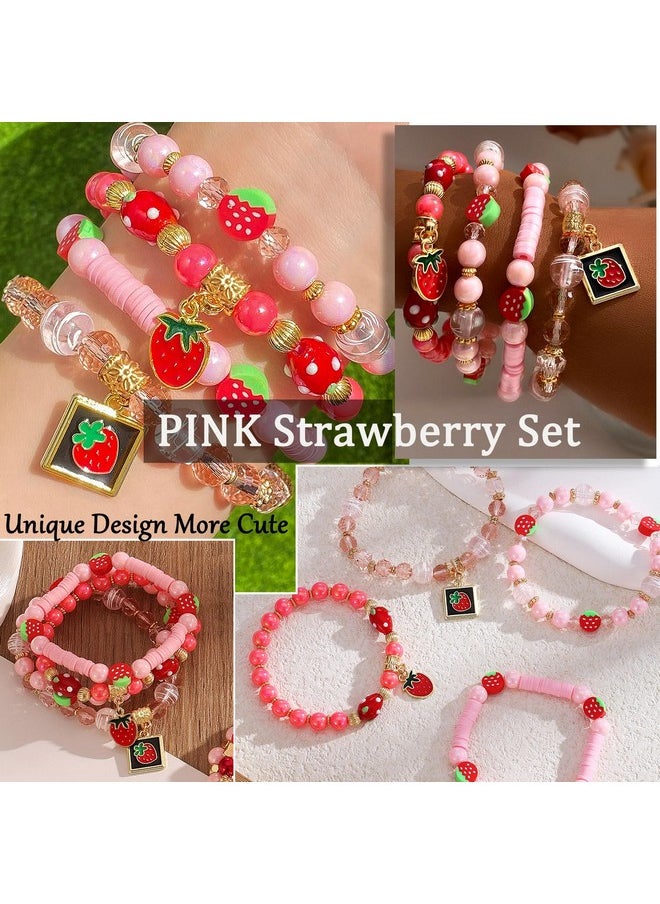 17IF 30 Pcs Silver Bead Bracelet Set For Women, Charm Colorful Crystal Stone Wooden Stackable Boho Turquoise Evil Eye Butterfly American Star Heart Stretch Chain For Friendship  - Image 2