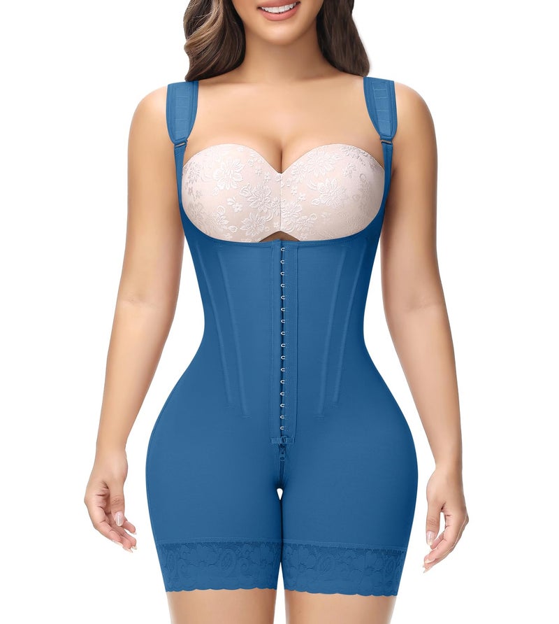 SHAPSHE Fajas Colombianas Moldeadoras De Cintura Y Abdomen Reductoras Faja Body Shaper Postparto Para Mujer Postpartum Stage 123 Bbl Compression Garment for Women Blue