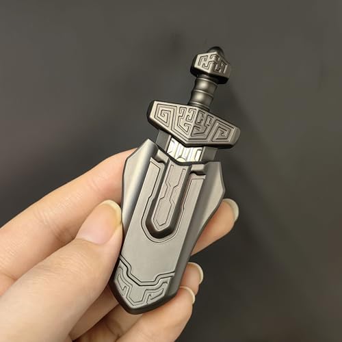 T-Conceal EDC Sword Decompression Toys Fidget Sliders Fidget Toys Stress Relief for Adults Magnetic Metal Toys Anti-Anxiety Office Desk Toys (Grey) - Image 5