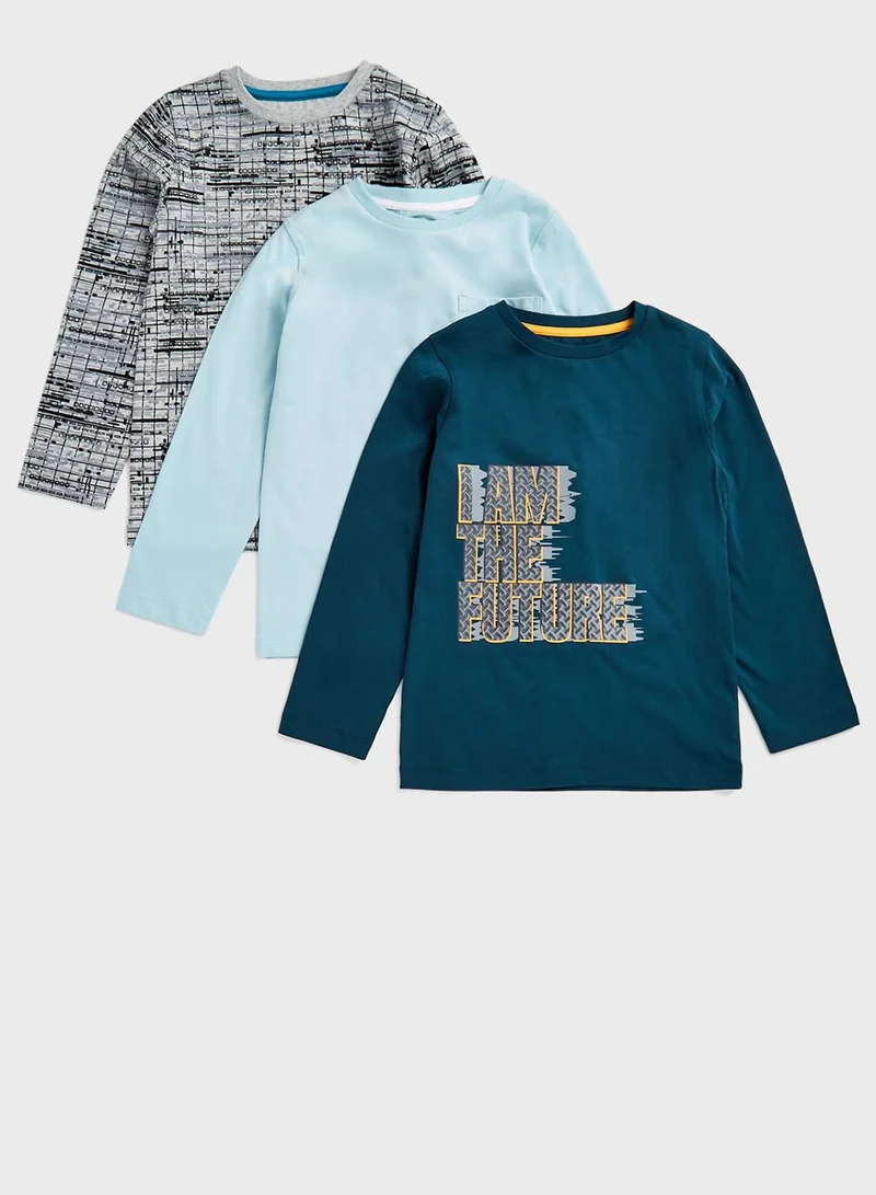 mothercare Kids 3 Pack Printed T-Shirt