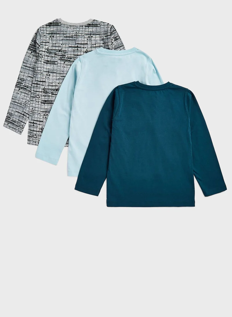 mothercare Kids 3 Pack Printed T-Shirt