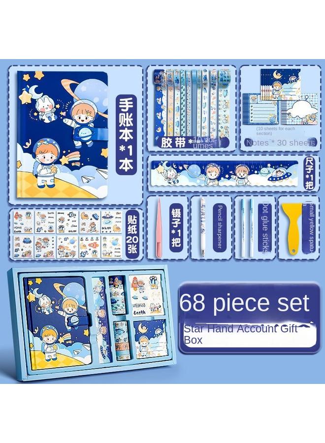 Bluejw Mr. Paper Hand Account Suit Gift Box Hand Account Book Notebook Boys Cute Walking Stick Book Children's Journal Primary School - Image 1