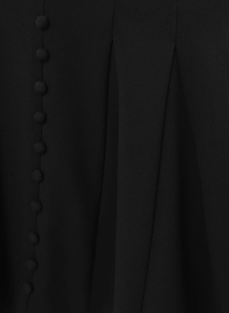 Lichi  Fitted mini dress with shaped neckline and small buttons for Women | Best Price UAE