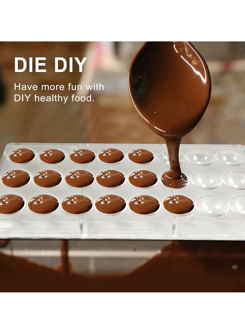 GoodTool Chocolate Candy Mold Clear Candy Mold 24 Grid Polycarbonate Chocolate Mold 3D Chocolate Mold for Ice Cubes Chocolate Mold DIY Cookie - Image 3