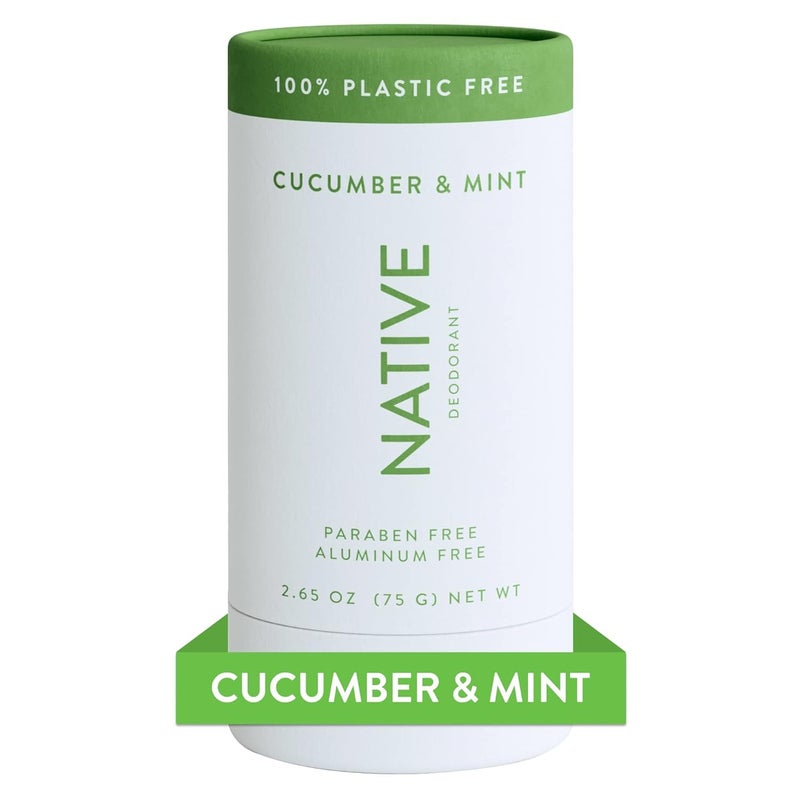 Native Plastic Free Deodorant Contains Naturally Derived Ingredients, 72 Hour Odor Control | Deodorant for Women and Men, Aluminum Free with Baking Soda, Coconut Oil and Shea Butter | Cucumber & Mint - Image 1