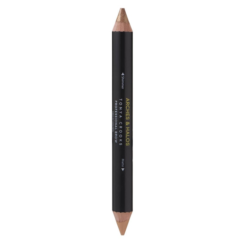 Arches  Halos Brow Highlighting and Concealer Crayon  Golden  Shaping and Shimmer Eyebrow Stick and Highlighter Duo  Soft Ultra Creamy Formula  Define and Sculpt for Sharp Brows  0176 oz