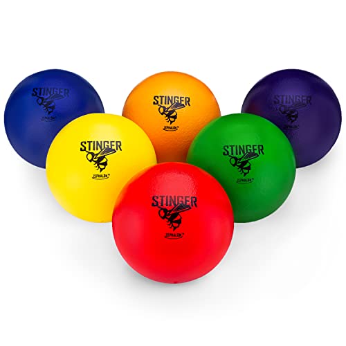 GSM Brands Dodgeballs Foam Soft Skin Low Bounce 59 Set of 6 Dodge Balls for Kids and Adults - Image 1