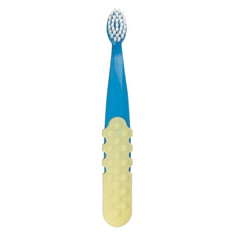 RADIUS Totz Plus Brush Kids Toothbrush Silky Soft BPA Free ADA Accepted Designed for Delicate Teeth & Gums for Children 3 Years & Up - BlueYellow - Pack of 1 - Image 1