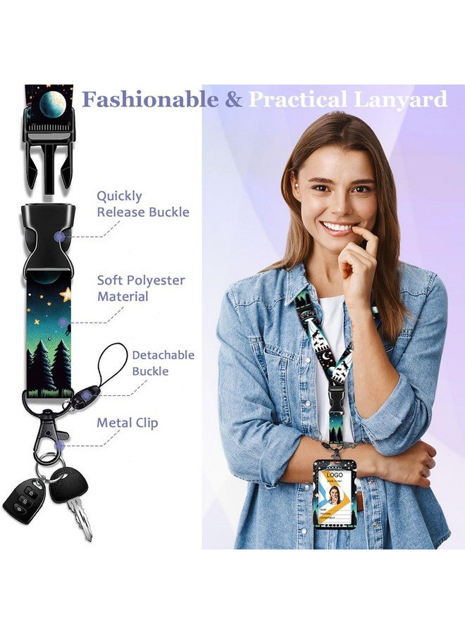 HASFINE Ufo And Cow Badge Holder With Breakaway Lanyard & Retractable Badge Reel With Heavy Duty Carabiner，360°Rotation Clip & Key Ring,Funny Id Card Holder For Office Work,Teacher,Student - Image 2