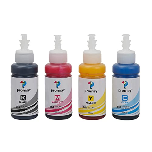proffisy T664 Ink Cartridge Compatible with Epson EcoTank L1300,L310,L361,L380,L405,L565,L365,L485,L220,L360,L130 Printer Dye Ink Refill Ink (4 Color) - Image 1