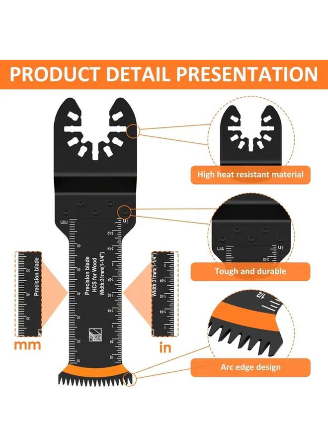 8pcs Bi-Metal Oscillating Saw Blade Set Universal Arc Cutting Tool - Image 3