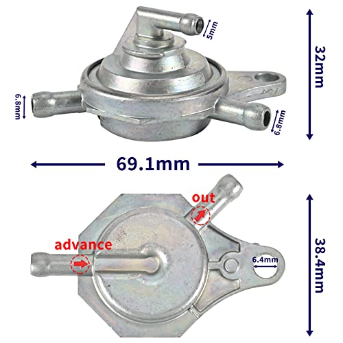 Trkimal Three Head Vacuum Fuel Pump Petcock for GY6 50cc 125cc 150cc 139QMB 152QMI 157QMJ Roketa SUNL Taotao Chinese Scooter ATV Motorcycle - Image 3