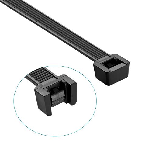 Superun 400 Packs Black Zip Ties Assorted Sizes 4+6+8+12 Inch Wire Ties, Heavy Duty Cable Ties Set - Zipties Variety Pack - Image 4