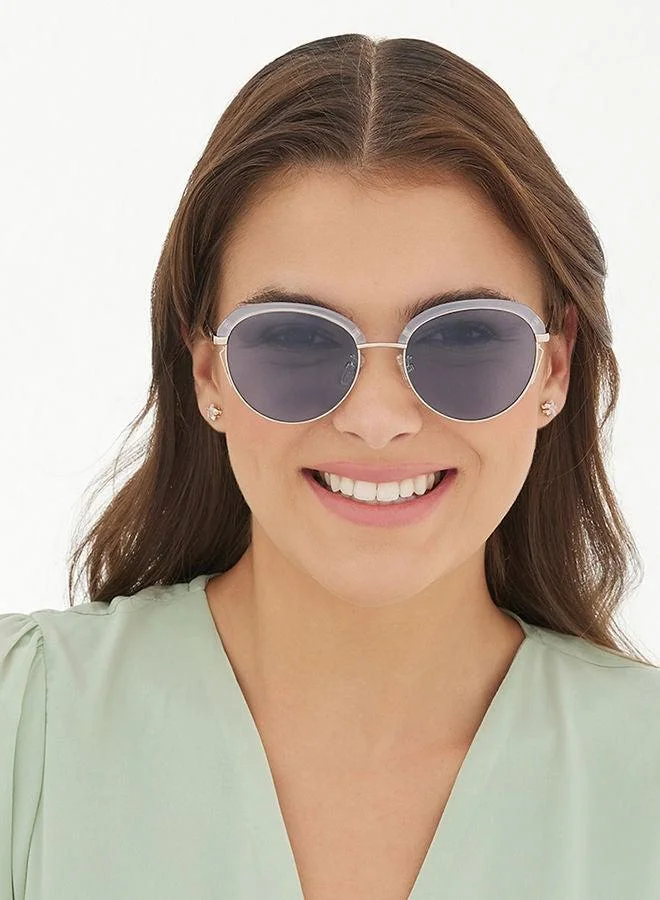 30Sundays 30Sundays TULIP,Women Sunglasses, Geometric Sunglasses, UV Protection: UV400 (Blue,Blue)