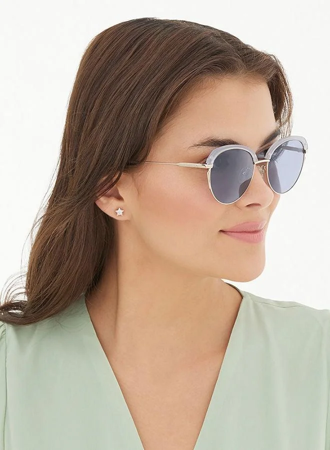 30Sundays 30Sundays TULIP,Women Sunglasses, Geometric Sunglasses, UV Protection: UV400 (Blue,Blue)