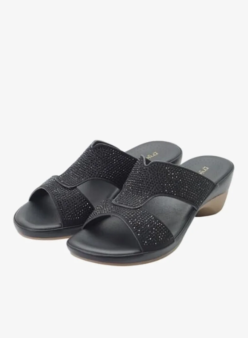 ميشيل مورجان 092-3107 Michelle Morgan Ladies Mid Heel Sandals 514RJ312 Black