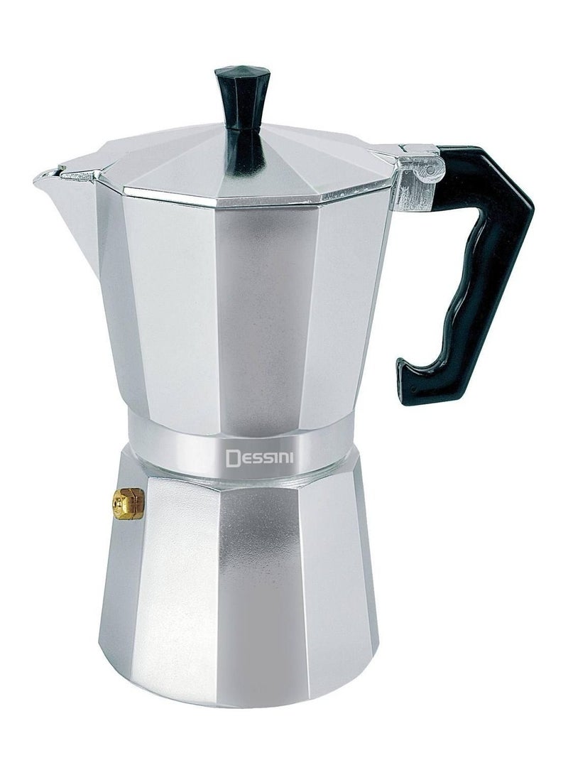 DESSINI Dessini aluminum 6cup coffee maker  300ml black/silver  - Image 1