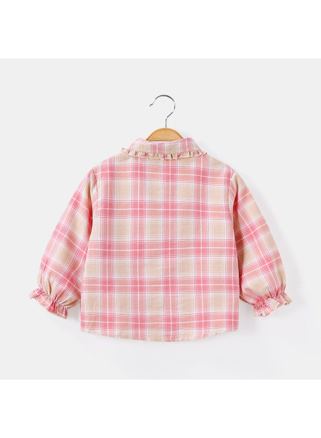Girls' Autumn Fashion School Style Long Sleeve Shirt Children's Base Layer - Image 4