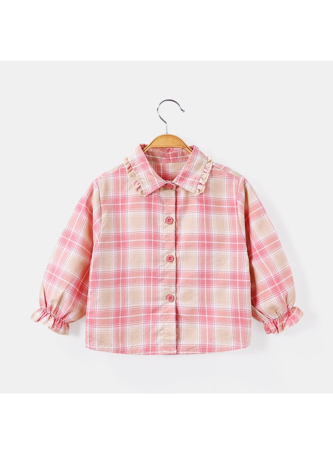 Girls' Autumn Fashion School Style Long Sleeve Shirt Children's Base Layer - Image 3