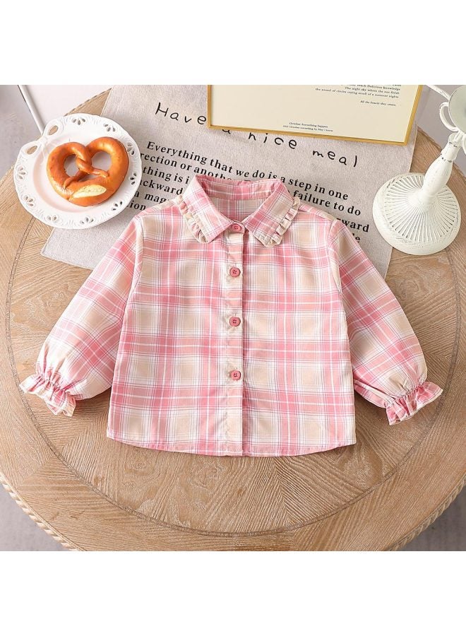 Girls' Autumn Fashion School Style Long Sleeve Shirt Children's Base Layer - Image 2