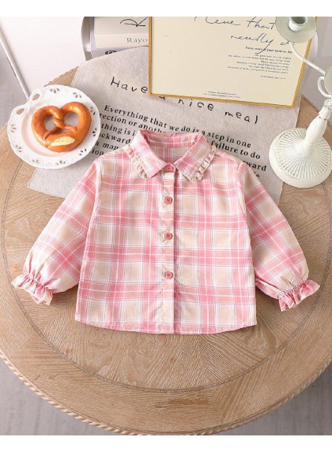 Girls' Autumn Fashion School Style Long Sleeve Shirt Children's Base Layer - Image 1