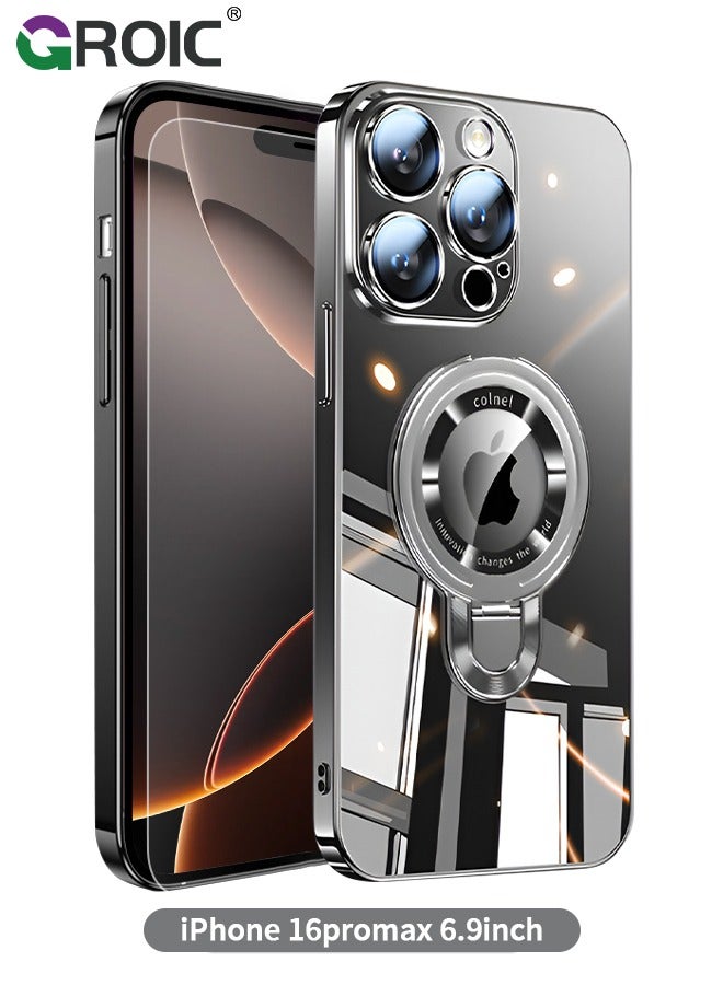 GROIC iPhone 16 Pro Max Case,iPhone 16 Pro Max Magnetic Phone Case with Screen Protectors, Compatible with MagSafe Phone Cover,Shockproof Slim Transparent Phone Shell for iPhone 16 Pro Max 6.9'' - Image 1