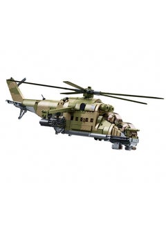 Sluban Sluban - Model Bricks Combat Helicopter MI-24S 3 in 1 1/35 893 Pieces - M38-B1137  - Image 3