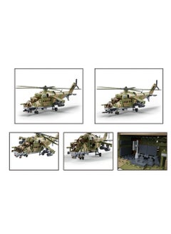 Sluban Sluban - Model Bricks Combat Helicopter MI-24S 3 in 1 1/35 893 Pieces - M38-B1137  - Image 4
