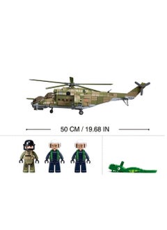 Sluban Sluban - Model Bricks Combat Helicopter MI-24S 3 in 1 1/35 893 Pieces - M38-B1137  - Image 5