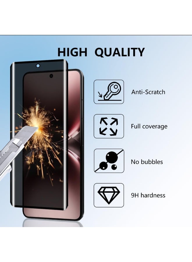 واقي شاشة الخصوصية لهاتف Vivo X200 Ultra مصنوع من الزجاج المقوى، حماية الخصوصية، مضاد للخدش، تغطية كاملة ثلاثية الأبعاد، واقي شاشة الخصوصية مصنوع من الزجاج المقوى لهاتف Vivo X200 Ultra - Image 3