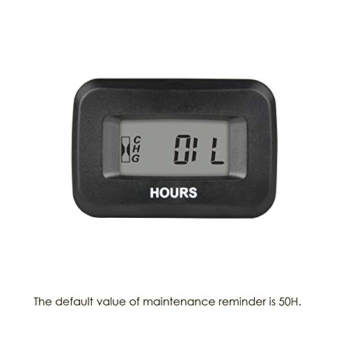 Jayron Hour Meter Gauge DC 5V to 60V Voltage,Maintenance Timer Accumulated Data Waterproof Design for Small Engines,Such as Generator Lawn Mower Dirt Bike Riding Mower Boat Outboard Motor - Image 4
