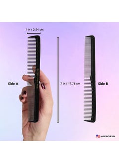 Allegro Combs Allegro Combs 400 Barber Combs Cutting Combs All Purpose Combs 12 Pk. (Black)  - Image 2