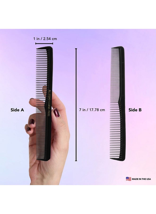Allegro Combs - Allegro Combs 400 Barber Combs Cutting Combs All Purpose Combs 12 Pk. (Black) - Image 1