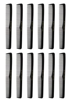 Allegro Combs Allegro Combs 400 Barber Combs Cutting Combs All Purpose Combs 12 Pk. (Black)  - Image 1
