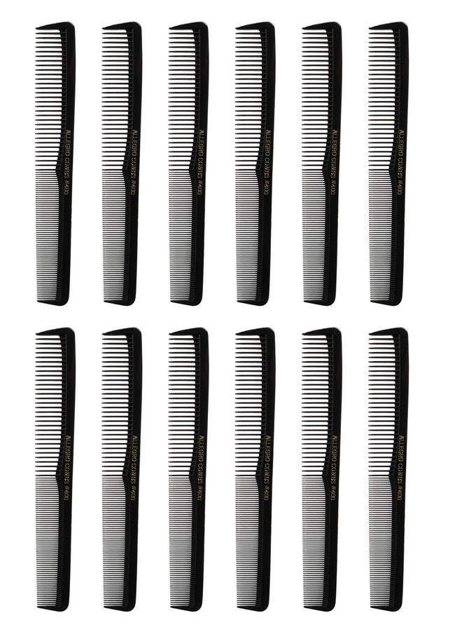 Allegro Combs - Allegro Combs 400 Barber Combs Cutting Combs All Purpose Combs 12 Pk. (Black) - Image 1