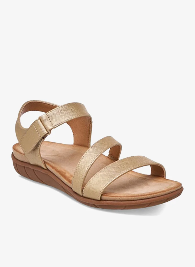 Flora Bella By Shoexpress Flora Bella Textured Strap Sandals With Hook And Loop Closure