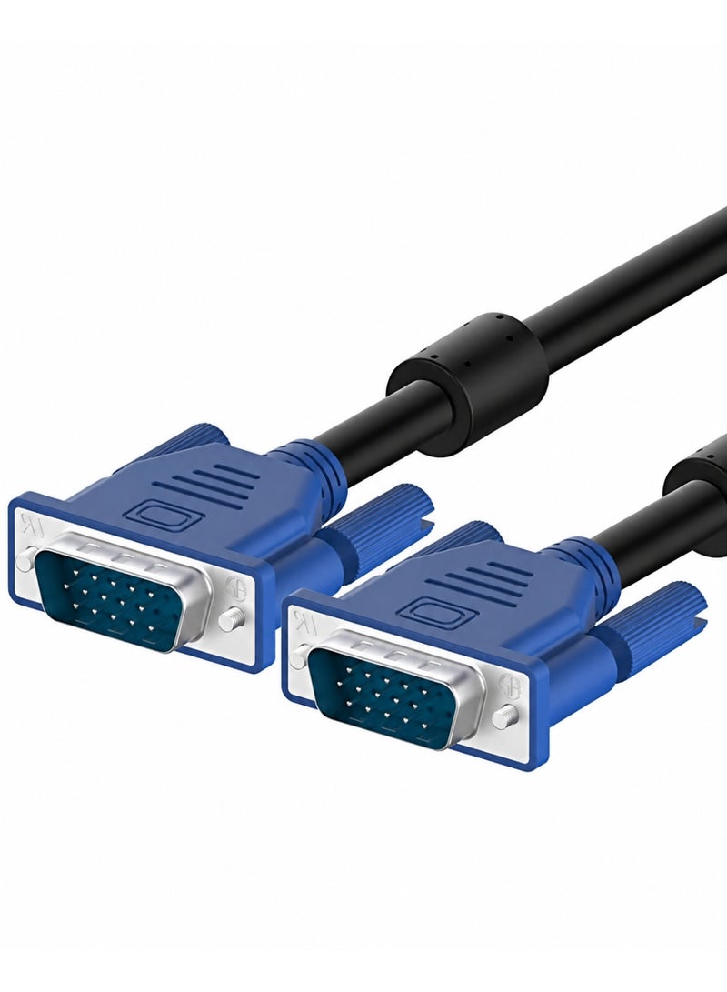 Fujishka Quality Assured Male to Male VGA Cable 10 Meter, Support Monitor/PC/LCD/LED, Plasma, Projector, TFT (10M) - Image 1