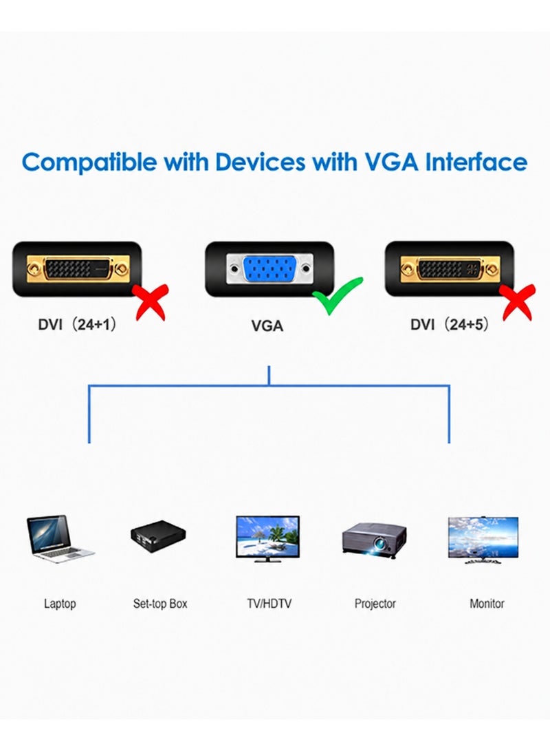 Fujishka Quality Assured Male to Male VGA Cable 10 Meter, Support Monitor/PC/LCD/LED, Plasma, Projector, TFT (10M) - Image 3