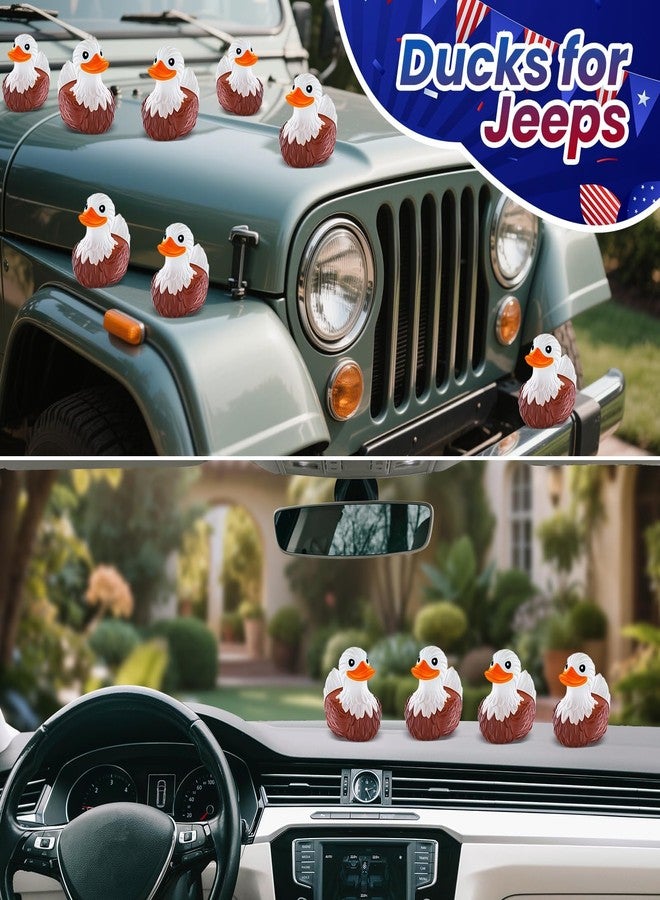 ANGGIKO 12 PCS Bald Eagle Rubber Ducks, Patriotic Bald Eagle Ducks for Jeeps, Ducks for Cruising Ships Hiding Carnival Ducking Bath Toys, Animal Ducks Collection, Baby Shower Birthday Gifts Party Favors - Image 5
