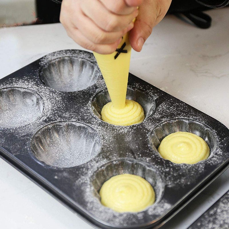 ZEENEEK Mold Cake Pan For Madeleine Zeeneek 12-Cavity Non-Stick Spherical Shell Madeline Bakeware For Oven Baking - 2 Pack - Image 4