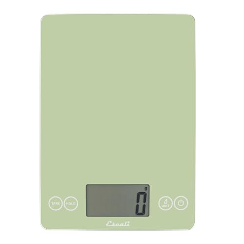 Escali Arti Glass Food Scale Digital Countertop Kitchen Baking and Cooking Scale with Large Display 15Pound Capacity 9 x 65 x 75 Classic Green - Image 1