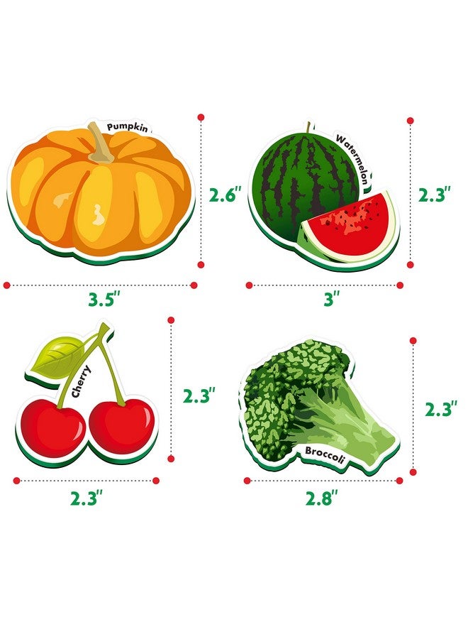 SpriteGru 59 PCS Fruits & Veggies Magnets for Toddlers Kids, Perfect for Preschool Learning - Image 2