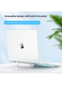 Generic Apple Transparent Case For Macbook Laptop Protective Case Air Computer Case Pro Invisible Stand Protective Case-Color:Frosted Light Gray-invisible Bracket Shell-Applicable Model:16 Pro（A2141）  - Image 3