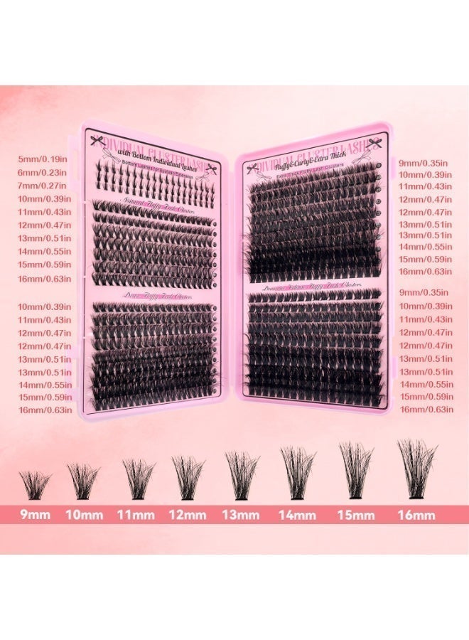 بقلم سابرينا مجموعة تركيب الرموش الفردية المكونة من 760 رموشًا، تتضمن غراء لاصق، ومزيل غراء، وأداة وضع للحصول على مظهر طبيعي كثيف. - Image 2