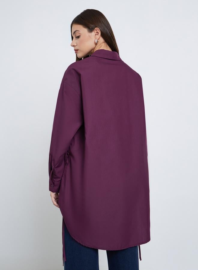 ستايلي بلوزة فضفاضة بتفاصيل شق جانبي - Image 5