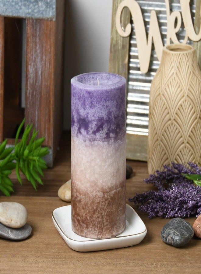Jeco 6 Inch Purple Sand Scented Pillar Candle - Image 2
