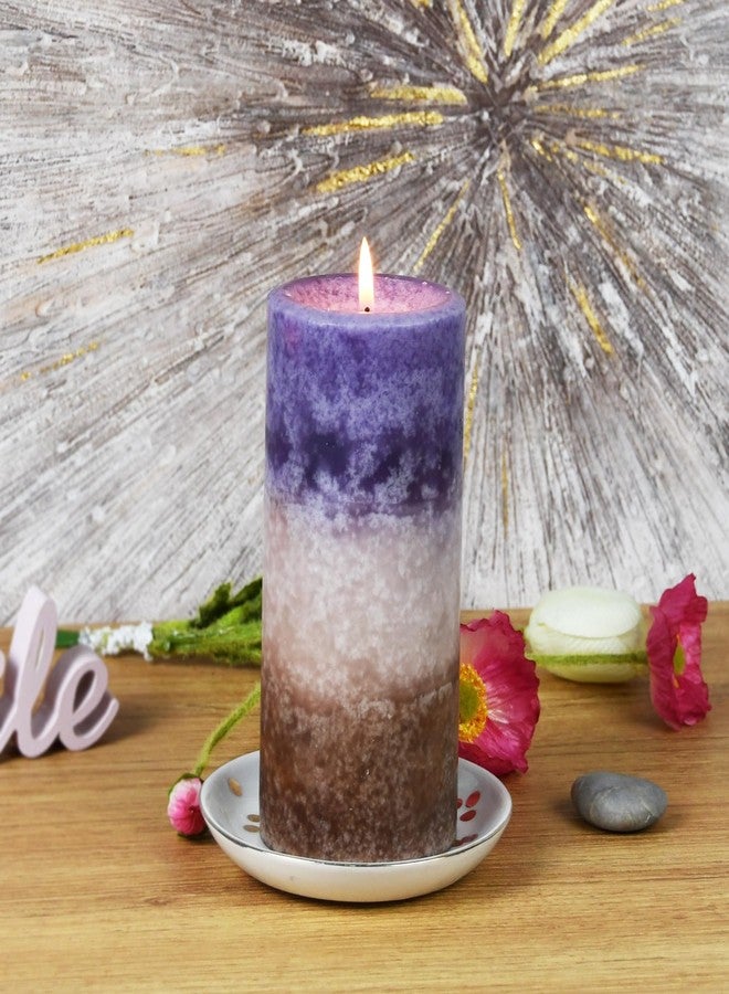 Jeco 6 Inch Purple Sand Scented Pillar Candle - Image 3