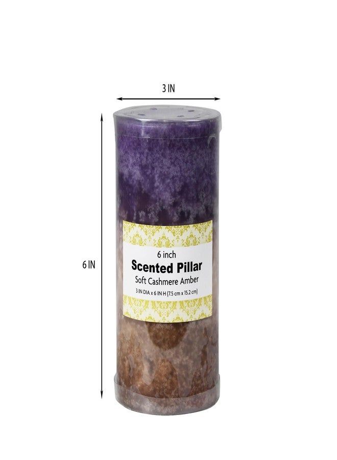Jeco 6 Inch Purple Sand Scented Pillar Candle - Image 4