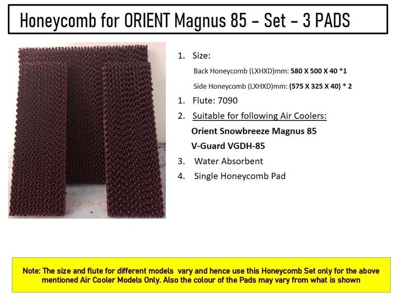 HAVAI Honeycomb Pad Set of 3 for Orient Snowbreeze Magnus 85 Litre Desert Cooler - Image 2